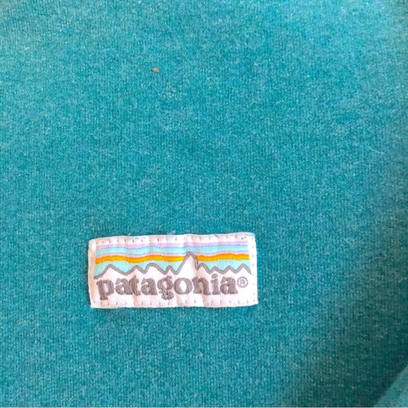 Patagonia Women’s Organic Cotton Full Zip Hooded Sweatshirt Sz Small Turquoise - Picture 3 of 13